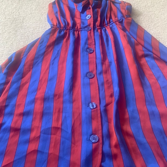 Red and Blue Stripe Halter Dress - Picture 6 of 16